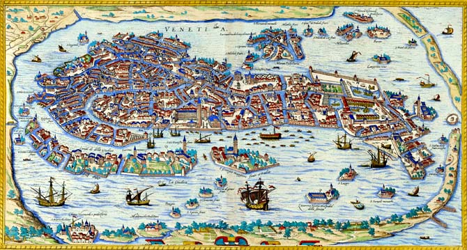 Venessia 1572 - Braun and Hogenberg Civitates Orbis Terrarum