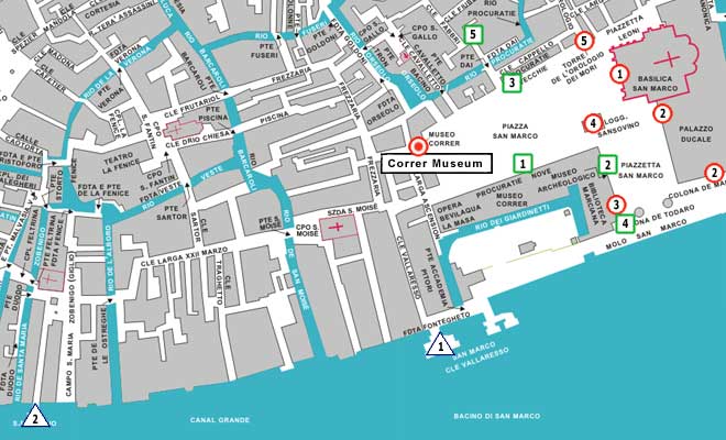 Correr Museum on Venice map